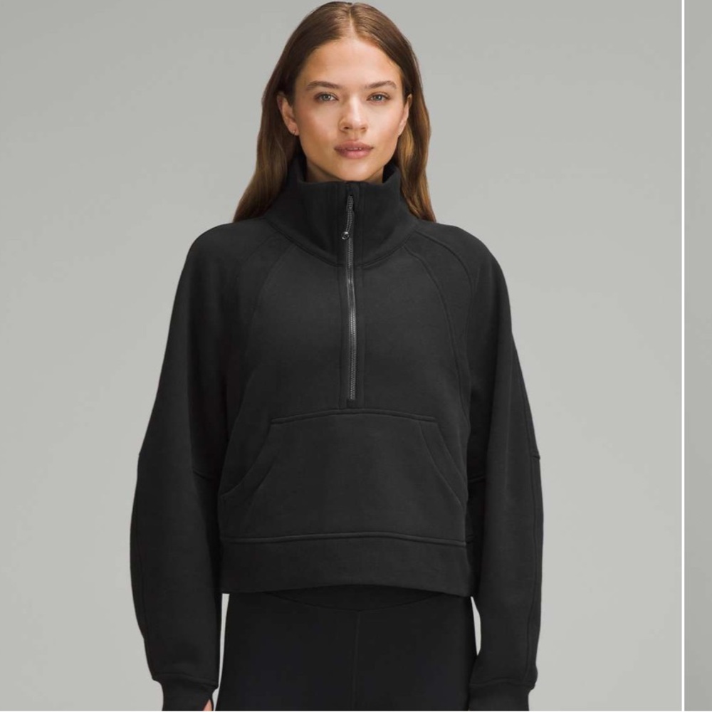 lululemon scuba half zip crop